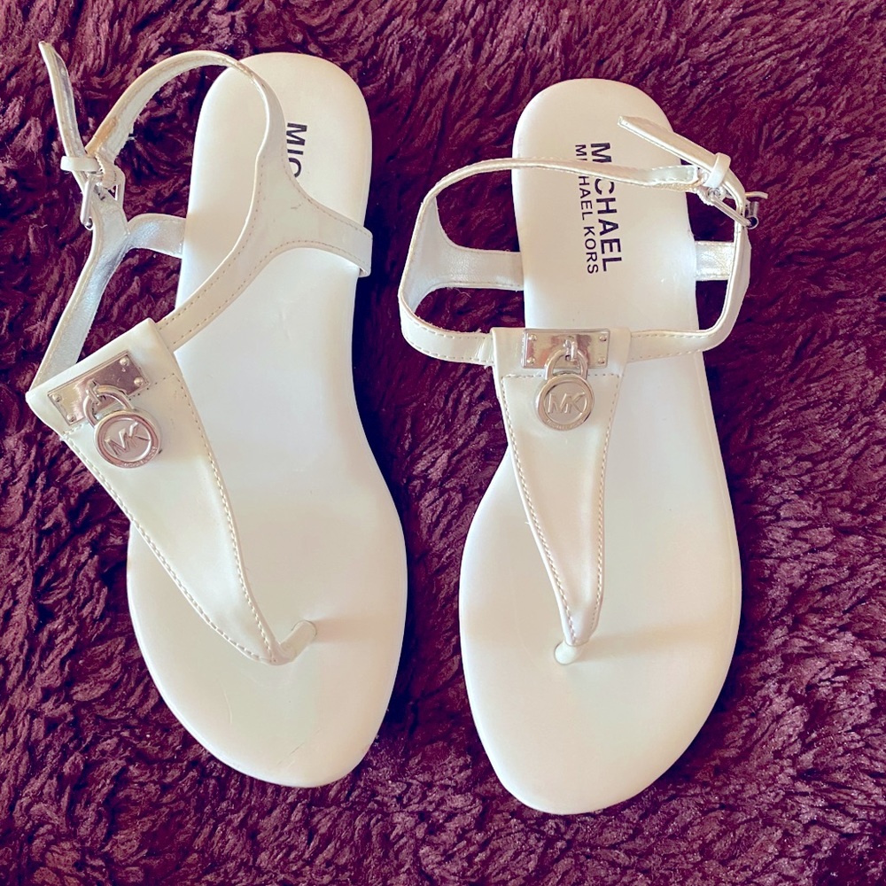 Micheal Kors white sandals